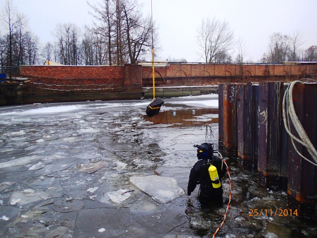 Водолазное обследование, поиск и подъем валунов с акватории Санкт-Петербург