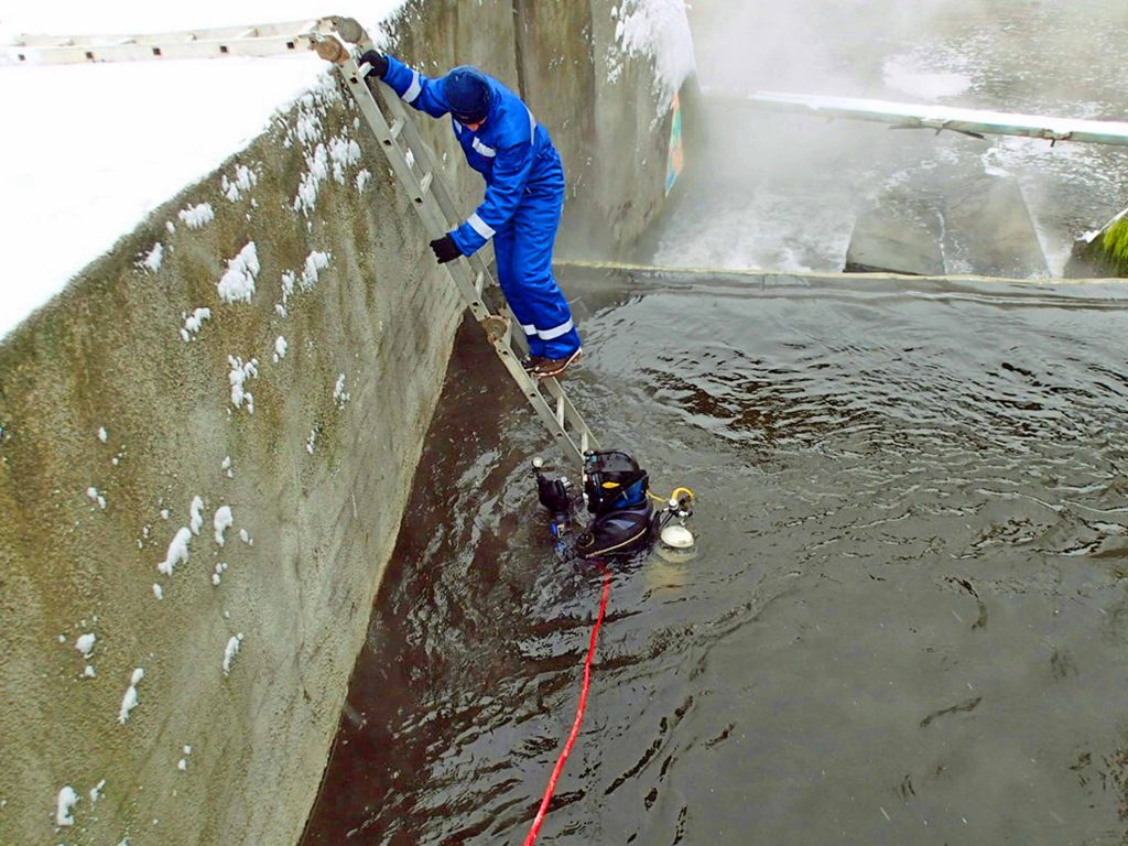 Водолазное обследование ГТС водовыпуса ОС Московская область